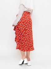 Load image into Gallery viewer, FAITHFUL THE BRAND x Red Floral Wrap Skirt (M)
