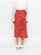 Load image into Gallery viewer, FAITHFUL THE BRAND x Red Floral Wrap Skirt (M)
