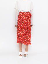 Load image into Gallery viewer, FAITHFUL THE BRAND x Red Floral Wrap Skirt (M)