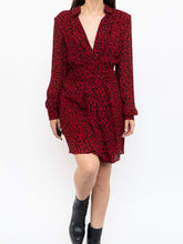 Load image into Gallery viewer, SAINT LAURENT x Red Leopard Print Silk Dress (S, M)