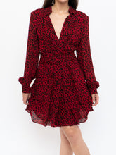 Load image into Gallery viewer, SAINT LAURENT x Red Leopard Print Silk Dress (S, M)