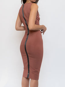 VICTORIA BECKHAM x Blush Pink Bodycon Dress (XS)