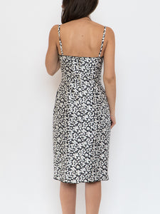 DOLCE & GABANNA x VINTAGE Black, White Floral Bustier Dress (XS, S)