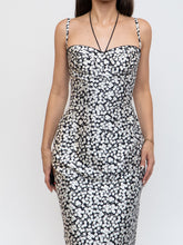 Load image into Gallery viewer, DOLCE &amp; GABANNA x VINTAGE Black, White Floral Bustier Dress (XS, S)