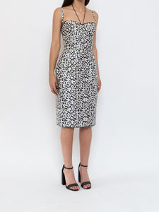 DOLCE & GABANNA x VINTAGE Black, White Floral Bustier Dress (XS, S)
