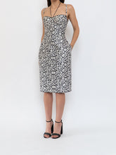Load image into Gallery viewer, DOLCE &amp; GABANNA x VINTAGE Black, White Floral Bustier Dress (XS, S)