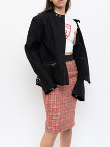 Vintage x Black Biker-style Jacket (M, L)