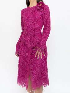 DOLCE & GABANNA x Fuschia Lace Dress/Coat (S-L)