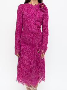 DOLCE & GABANNA x Fuschia Lace Dress/Coat (S-L)