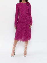 Load image into Gallery viewer, DOLCE &amp; GABANNA x Fuschia Lace Dress/Coat (S-L)