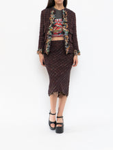 Load image into Gallery viewer, DOLCE &amp; GABANNA x Burgundy Tweed Ruffle Set (S, M)