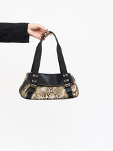 Load image into Gallery viewer, Vintage x Nine West Black, Snakeskin Faux Leather Purse
