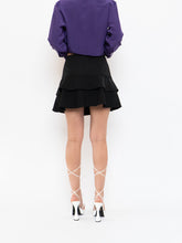 Load image into Gallery viewer, Vintage x Black Tiered Mini Skirt (M)
