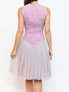 FENDI x Magenta, Grey Delicate Silk Pleated Dress (M)