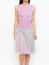 Load image into Gallery viewer, FENDI x Magenta, Grey Delicate Silk Pleated Dress (M)