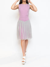 Load image into Gallery viewer, FENDI x Magenta, Grey Delicate Silk Pleated Dress (M)