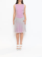 Load image into Gallery viewer, FENDI x Magenta, Grey Delicate Silk Pleated Dress (M)