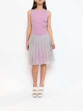 Load image into Gallery viewer, FENDI x Magenta, Grey Delicate Silk Pleated Dress (M)