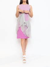 Load image into Gallery viewer, FENDI x Magenta, Grey Delicate Silk Pleated Dress (M)