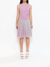 Load image into Gallery viewer, FENDI x Magenta, Grey Delicate Silk Pleated Dress (M)