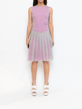 Load image into Gallery viewer, FENDI x Magenta, Grey Delicate Silk Pleated Dress (M)