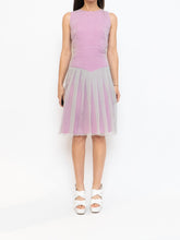 Load image into Gallery viewer, FENDI x Magenta, Grey Delicate Silk Pleated Dress (M)