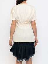 Load image into Gallery viewer, PRADA x Cream Linen Pleated Top (M)