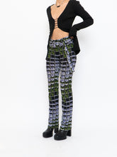 Load image into Gallery viewer, PRADA x 2019 Black Floral Belted Stretch Pant (S, M)