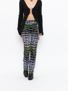 PRADA x 2019 Black Floral Belted Stretch Pant (S, M)