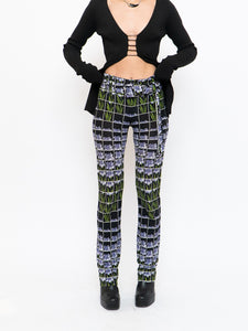 PRADA x 2019 Black Floral Belted Stretch Pant (S, M)