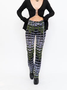 PRADA x 2019 Black Floral Belted Stretch Pant (S, M)