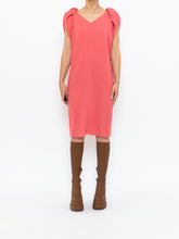 Load image into Gallery viewer, PRADA x Coral Pink Silk Detailed Shoulder Dress (XS, S)