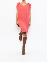 Load image into Gallery viewer, PRADA x Coral Pink Silk Detailed Shoulder Dress (XS, S)
