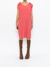 Load image into Gallery viewer, PRADA x Coral Pink Silk Detailed Shoulder Dress (XS, S)