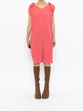 Load image into Gallery viewer, PRADA x Coral Pink Silk Detailed Shoulder Dress (XS, S)