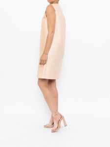 PRADA x Pale Pink Raw Silk Crystal Dress (S, M)