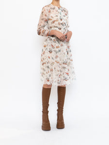 PRADA x Spring 2012 Vintage Car Patterned Delicate Silk Dress (S)