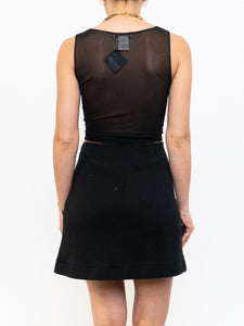 SARAH PACINI x Black Mesh Tank (S, M)