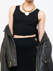 SARAH PACINI x Black Mesh Tank (S, M)