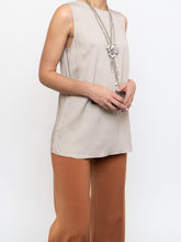 Load image into Gallery viewer, BRUNELLO CUCINELLI x Taupe Silk Top (XS-M)