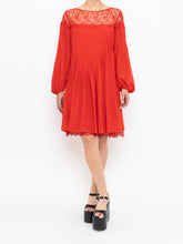 Load image into Gallery viewer, THE KOOPLES x Red Pleated Lace Dress (XS, S)