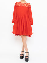 Load image into Gallery viewer, THE KOOPLES x Red Pleated Lace Dress (XS, S)