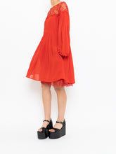 Load image into Gallery viewer, THE KOOPLES x Red Pleated Lace Dress (XS, S)
