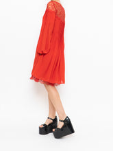 Load image into Gallery viewer, THE KOOPLES x Red Pleated Lace Dress (XS, S)