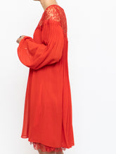 Load image into Gallery viewer, THE KOOPLES x Red Pleated Lace Dress (XS, S)