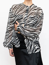 Load image into Gallery viewer, ANINE BING x Zebra Silk Sheer Buttonup (XS-L)
