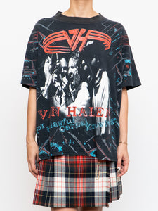 Vintage x Made in USA x VAN HALEN 1991 AOP Faded Tee (XS-XL)