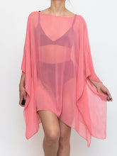 Load image into Gallery viewer, Vintage x Sheer Coral Glitter Coverup (Free Size)