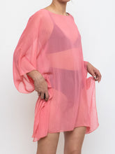 Load image into Gallery viewer, Vintage x Sheer Coral Glitter Coverup (Free Size)