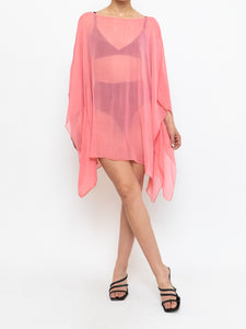 Vintage x Sheer Coral Glitter Coverup (Free Size)